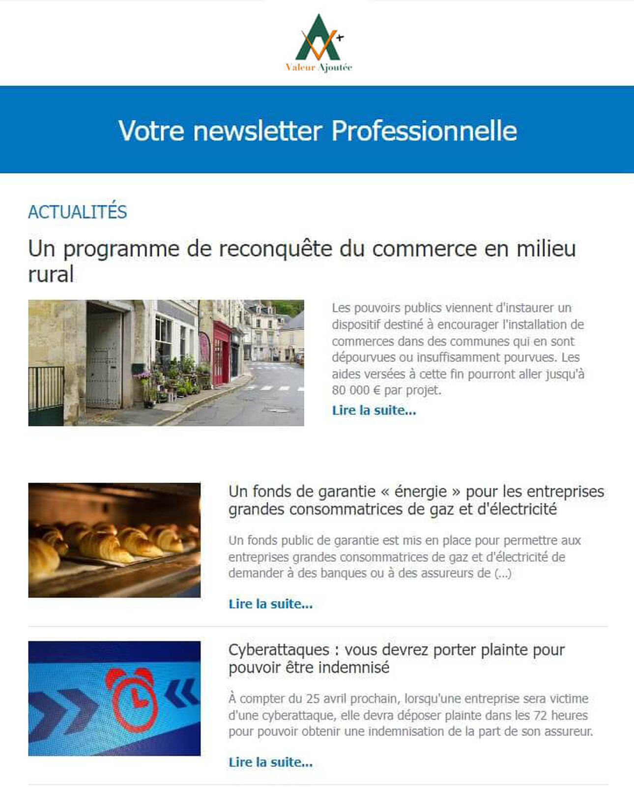 Votre newsletter